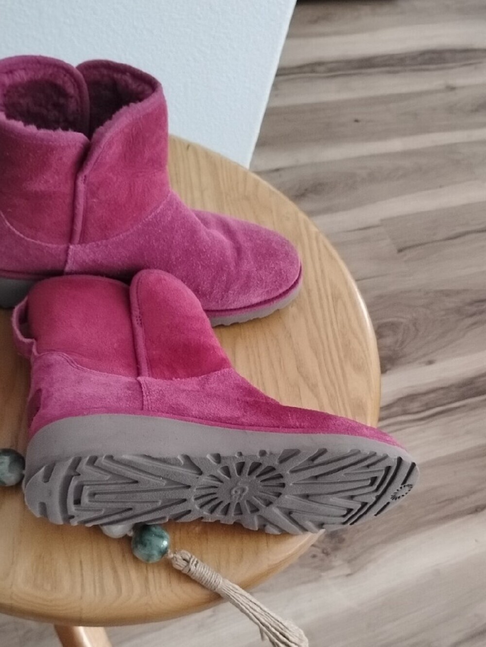 UGG Kristin Classic Slim Suede Wedge Ankle Boots - [women's sz 7.5] - Purple Pas - Picture 9 of 10